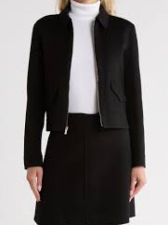 Theory Jackets & Blazers - 16 - NWT THEORY SHORT ZIP WOOL BLEND JACKET